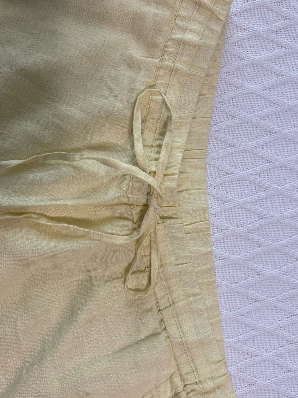 Butter Yellow 100% Linen Button-Up Top and Pants Set - Picture 8 of 10